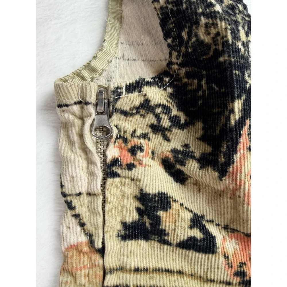 Urban Outfitters Uncut Corduroy‎ Mini Dress  Square Neck Size S Whimsigoth Artsy